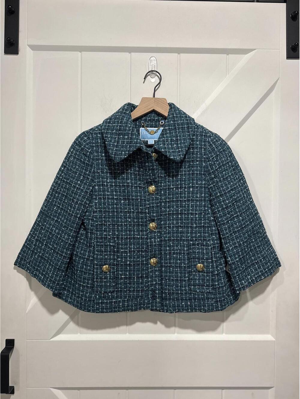 Draper James Pennington Tweed Coat Blazer, Size 2
